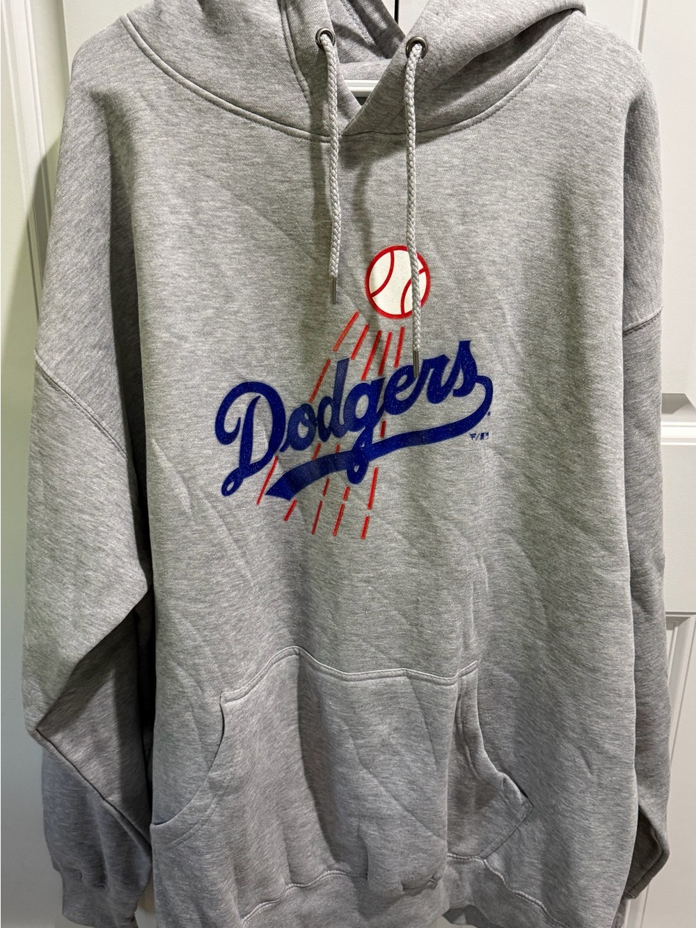 Los Angeles Dodgers Fanatics Hoodie Men’s 3XL Gray MLB Pullover NWOT Flaw